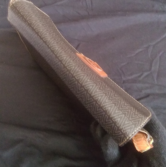 MARIO VALENTINO brown leather vintage 2 way 3way shoulder bag crossbody clutch - Picture 7 of 12